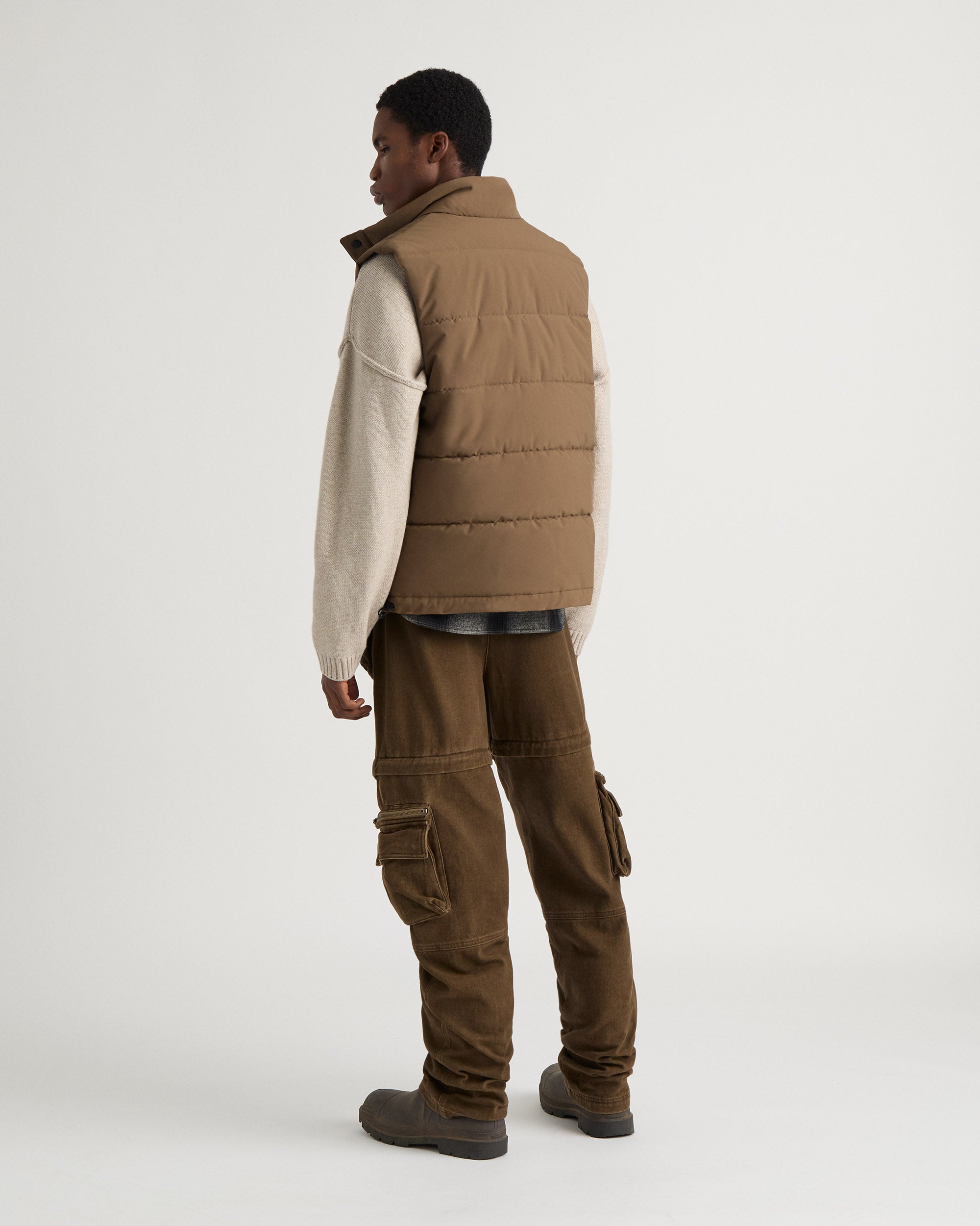 Delson Down Quilted Vest in Brown for Men | Kanuk