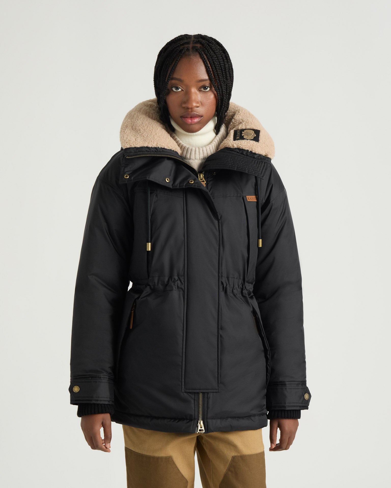 18884✨️タグ付き✨ブリーフィング WARM LOGO LINE PARKA Harfang Signature Parka | Kanuk