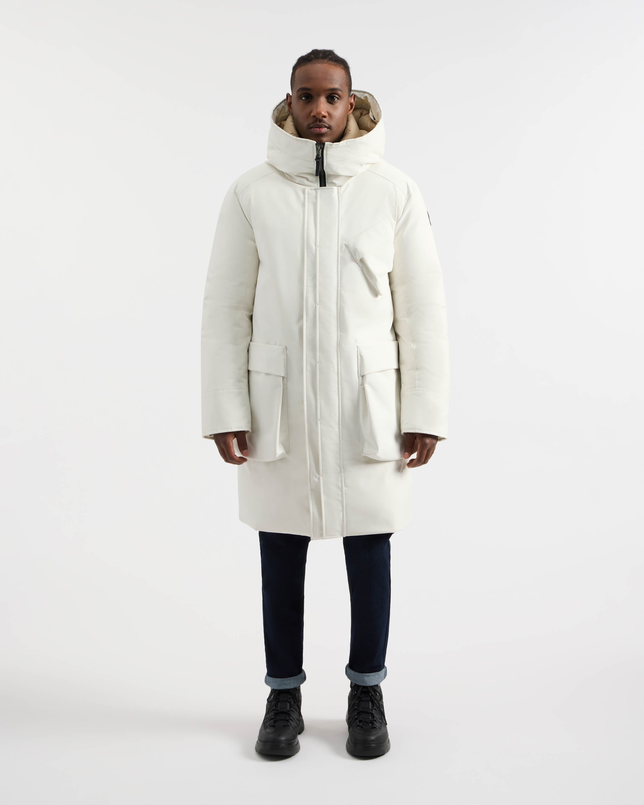 Mens parka white hotsell